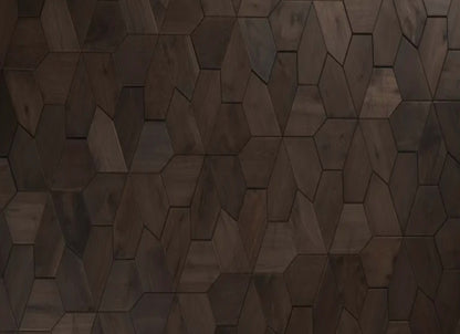 Wall - Motif - Blume in Darkened Walnut