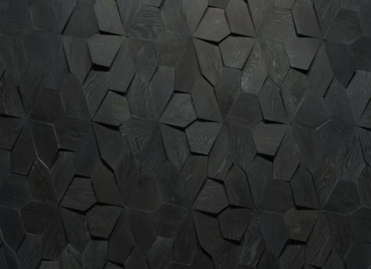 Wall - Motif - Blume in Noir