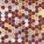 Brill Hexagon Mosaic in Burgundy Glass Tile
