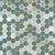 Brill Hexagon Mosaic in Olive Glass Tile