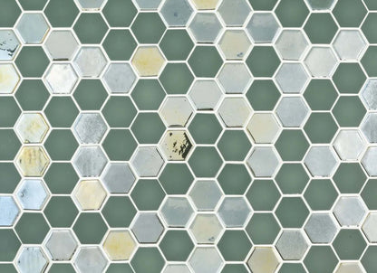 Brill Hexagon Mosaic in Olive