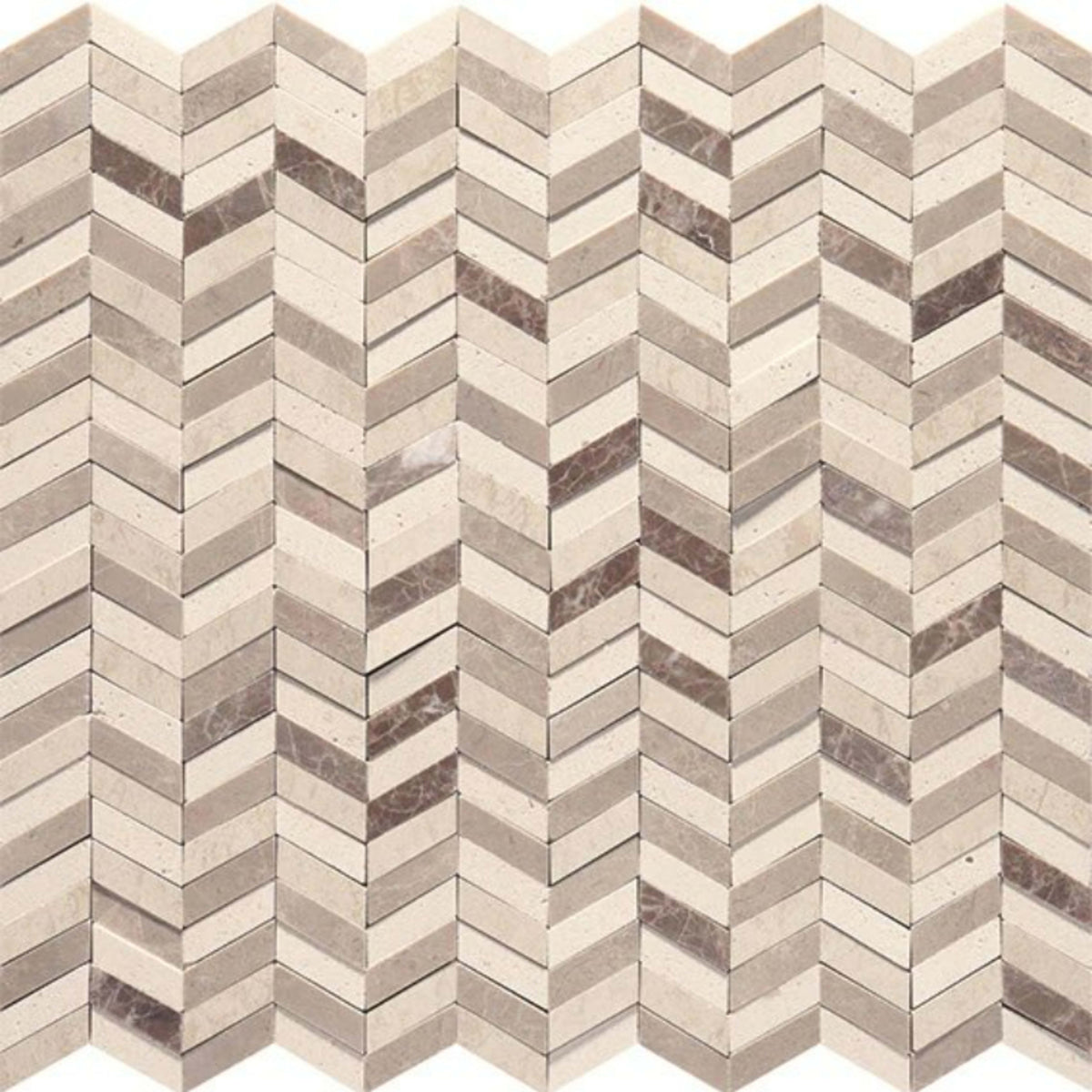 Candora in Light Bei & Brn Chevron Natural Stone