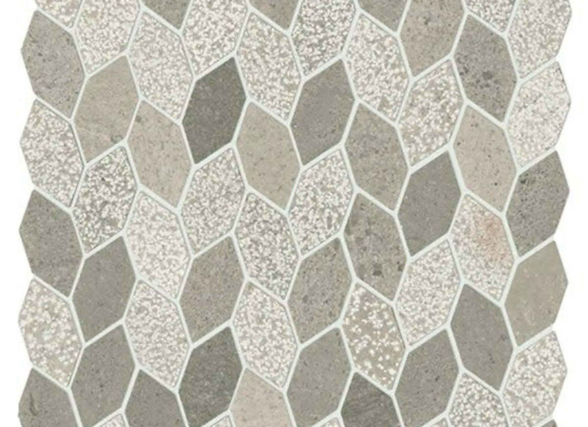 Candora in Demure Gray Linear Hexagon