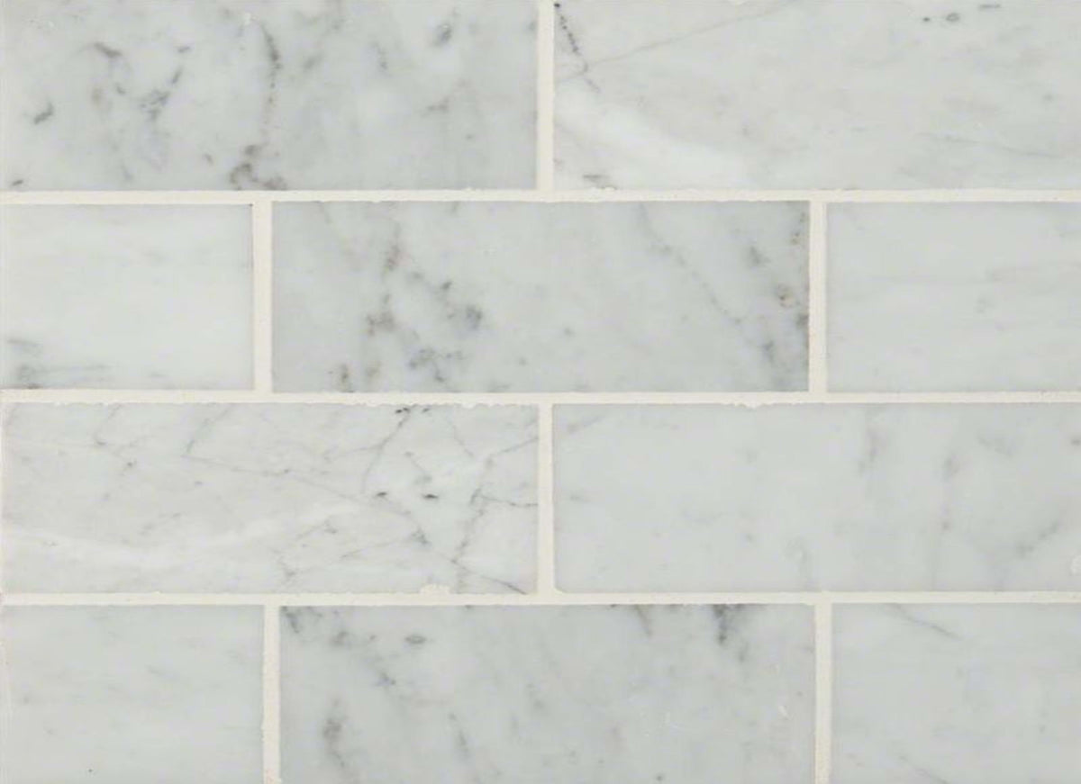 Carrara White in Carrara White - Subway 3x6