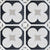 Cementine Black and White in B&W 4 Tile