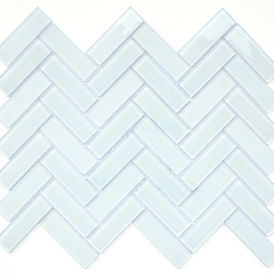 Charisma in Delight Herringbone Glass Tile