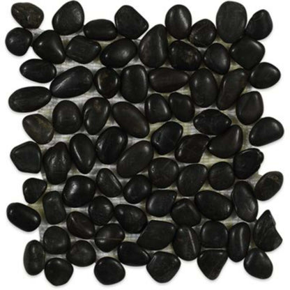 Cobblestone in Flat Black Natural Stone