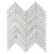 White Carrara in White Carrara 1 / 2x4 Herringbone Natural Stone