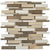 Cascade in Lagos Azul-Crema Marfil-Thassos White 4"xrandom Bricks Natural Stone