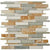 Cascade in Honey Onyx-Ming Green-Thassos White 4"xrandom Bricks Natural Stone
