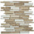 Cascade in Crema Marfil-Thassos White-Emperador Light 4"xrandom Bricks Natural Stone