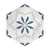Casablanca in Ocean Blue Hex Deco Tile