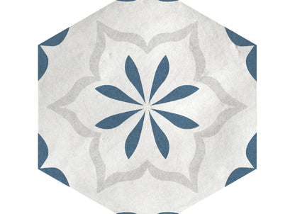 Casablanca in Ocean Blue Hex Deco