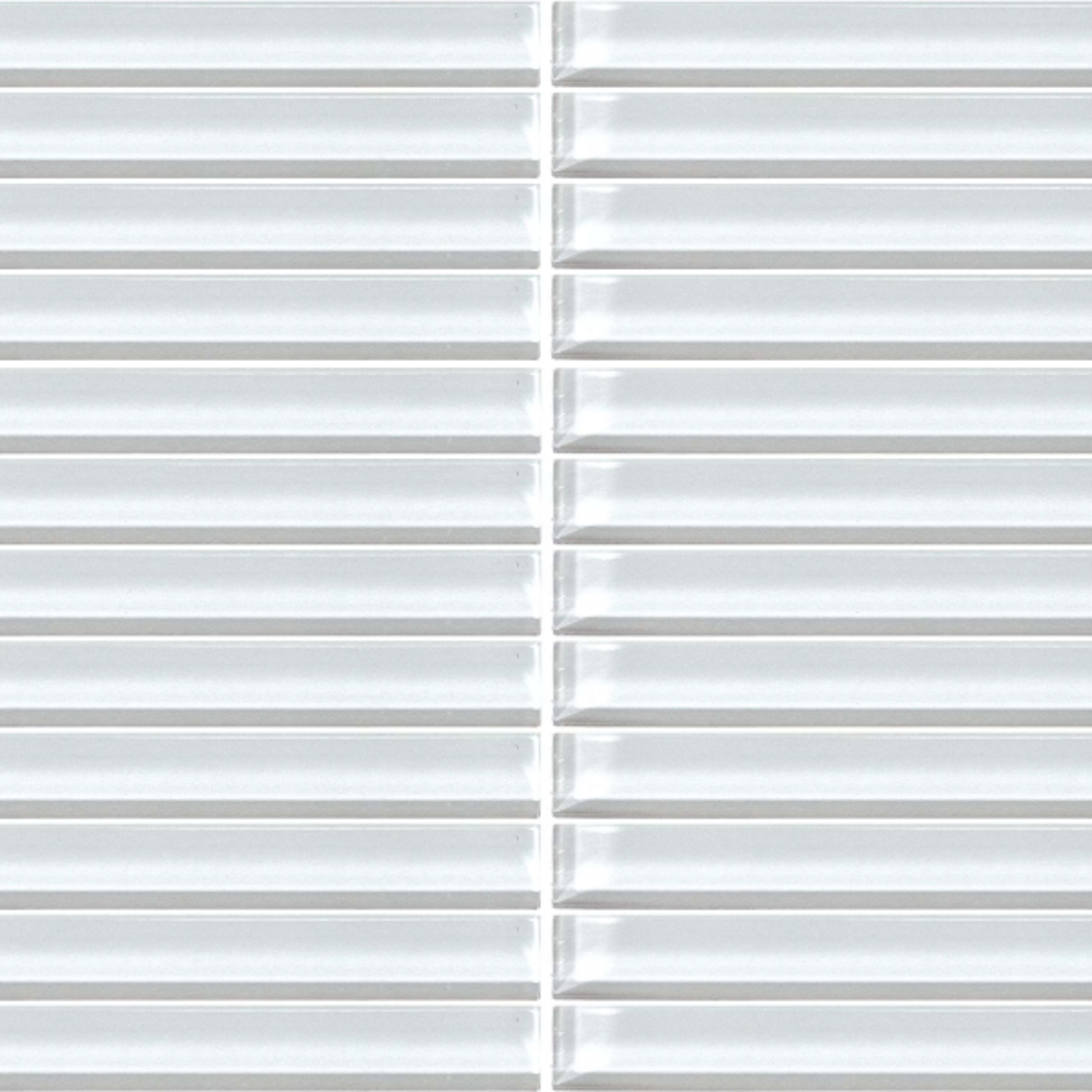Color Wave - Straight Joint in Feather White Glass Tile