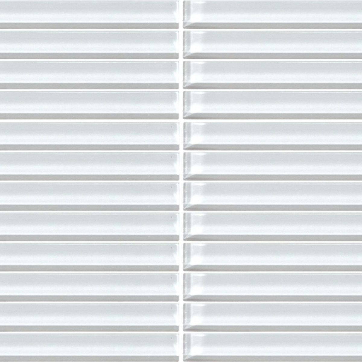 Color Wave - Straight Joint in Feather White Glass Tile