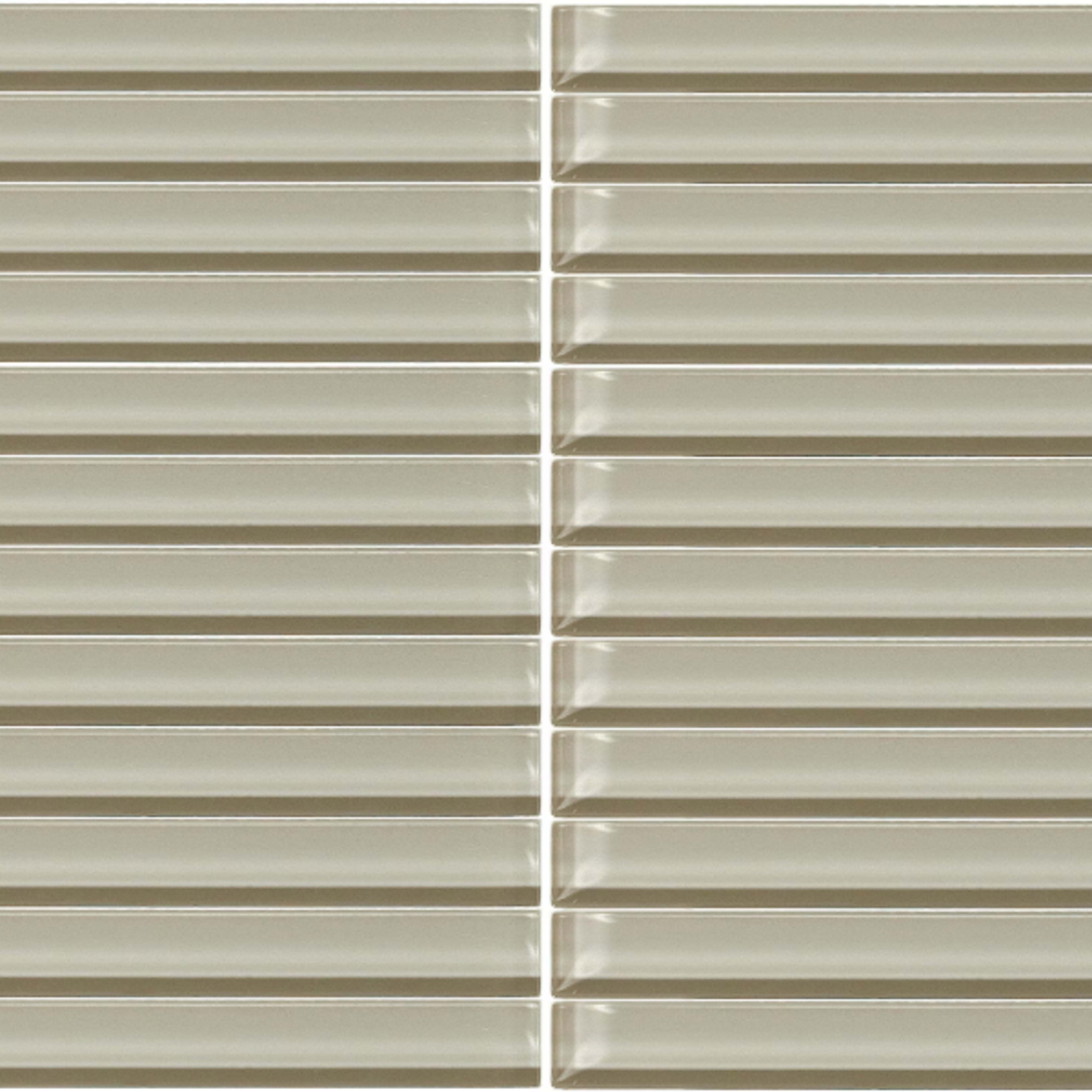 Color Wave - Straight Joint in Silver Mink Glass Tile