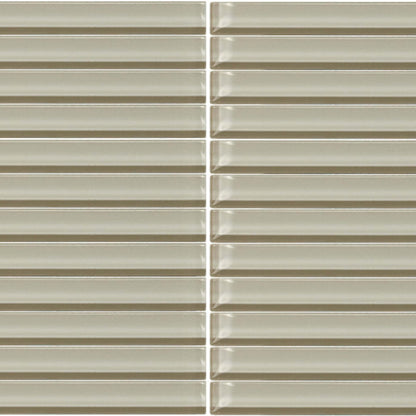 Color Wave - Straight Joint in Silver Mink Glass Tile