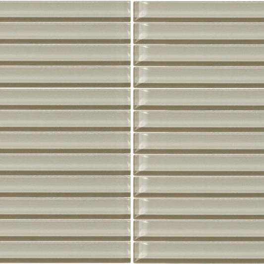 Color Wave - Straight Joint in Silver Mink Glass Tile
