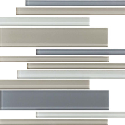 Color Wave - Random Interlocking in Willow Water Bl Glass Tile