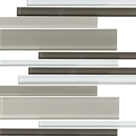 Color Wave - Random Interlocking in Cashmere Glass Tile