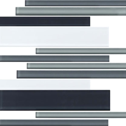 Color Wave - Random Interlocking in Evening Mixer Glass Tile