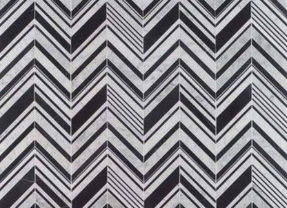Cayuga in Carrara White  Nero Marquina