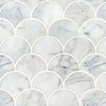 Calacatta Cressa in Calacatta Blanco Scallop Polished Natural Stone