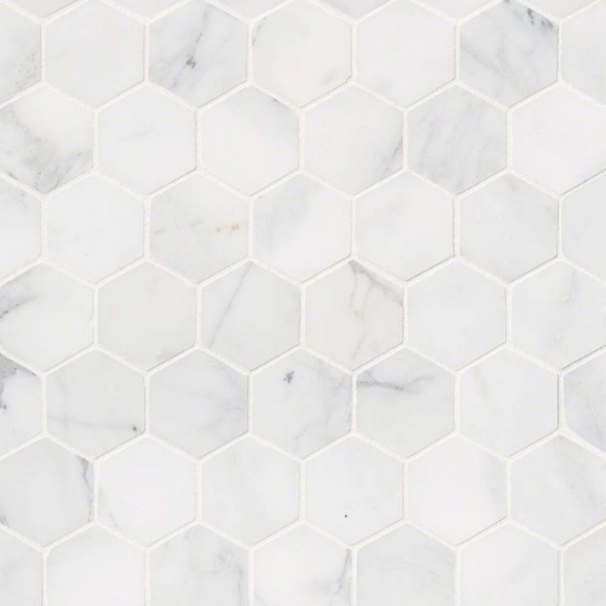 Calacatta Cressa in Calacatta Cressa 2" Hexagon Mosaic Tile Natural Stone