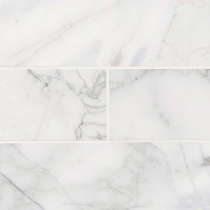 Calacatta Cressa in Calacatta Cressa Marble Subway Tile 4x12 Natural Stone