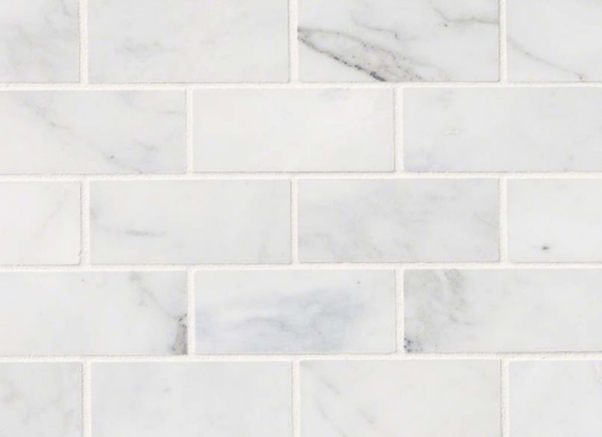Calacatta Cressa in Calacatta Cressa White Subway Tile 2x4
