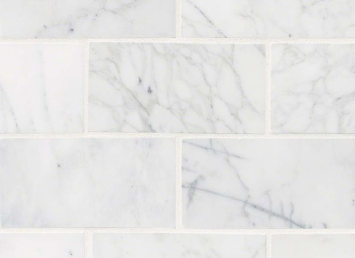 Calacatta Cressa in Calacatta Cressa White Subway Tile 3x6