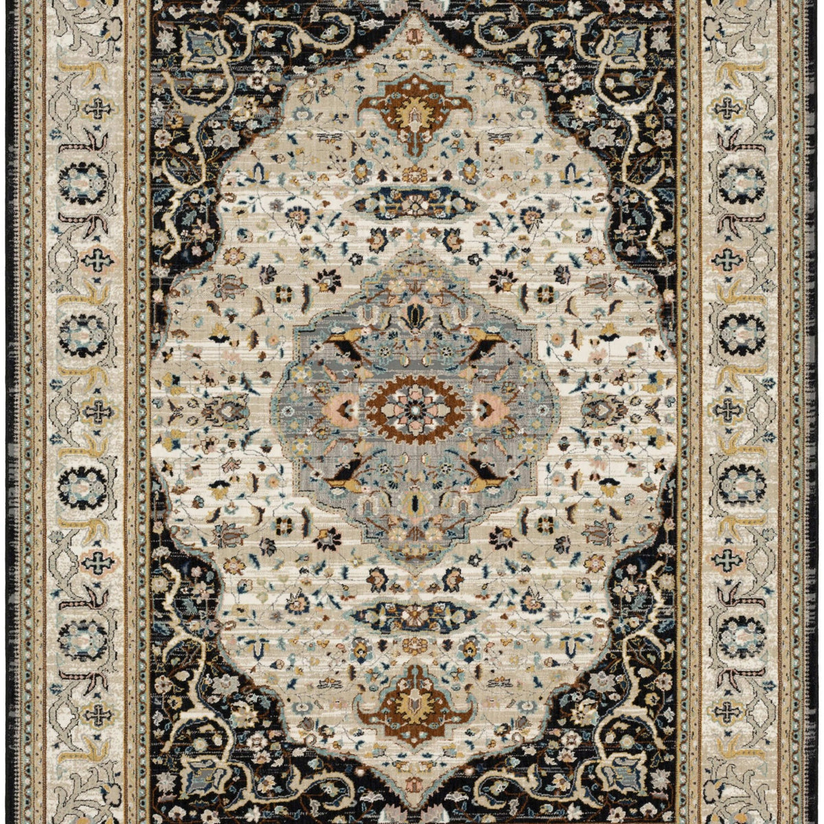 Chronos Black in Black Area Rugs