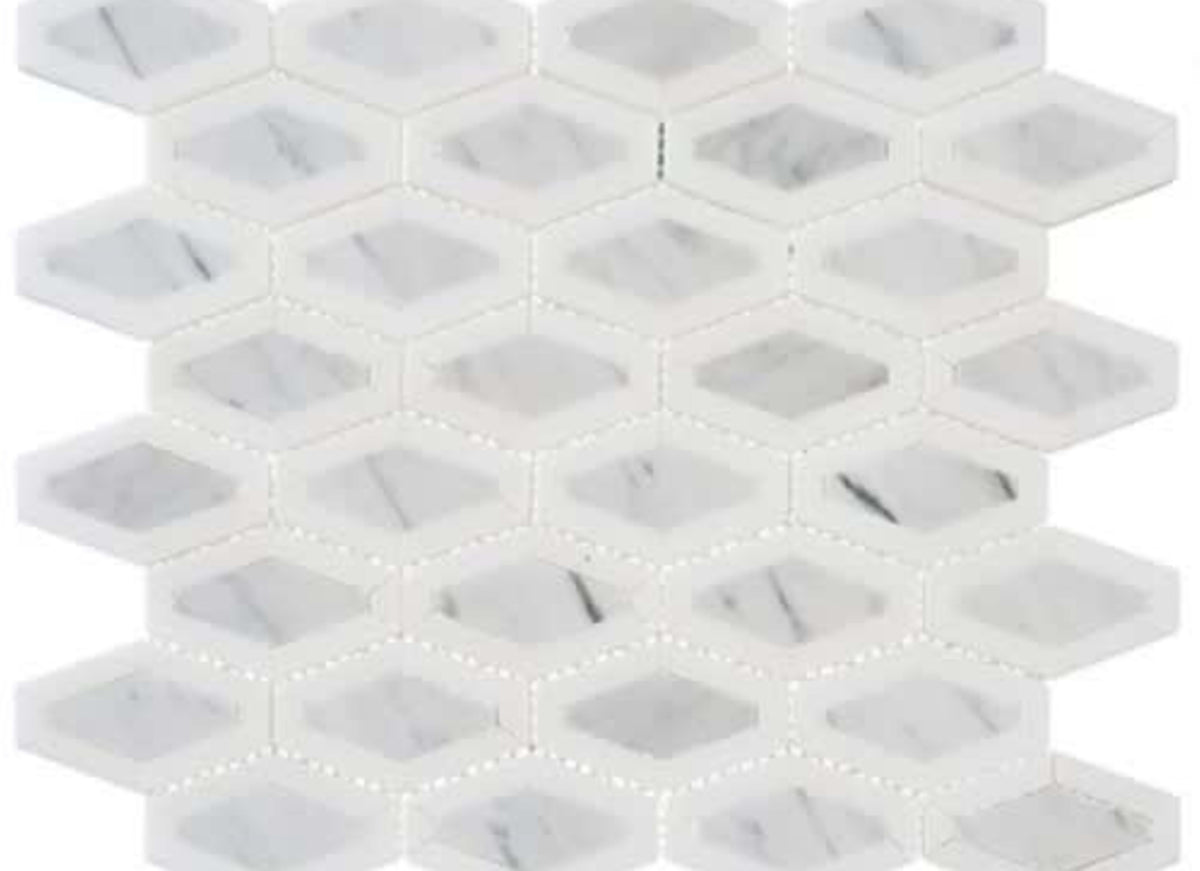 Garden Party in Coconut White 2x3 Diamond