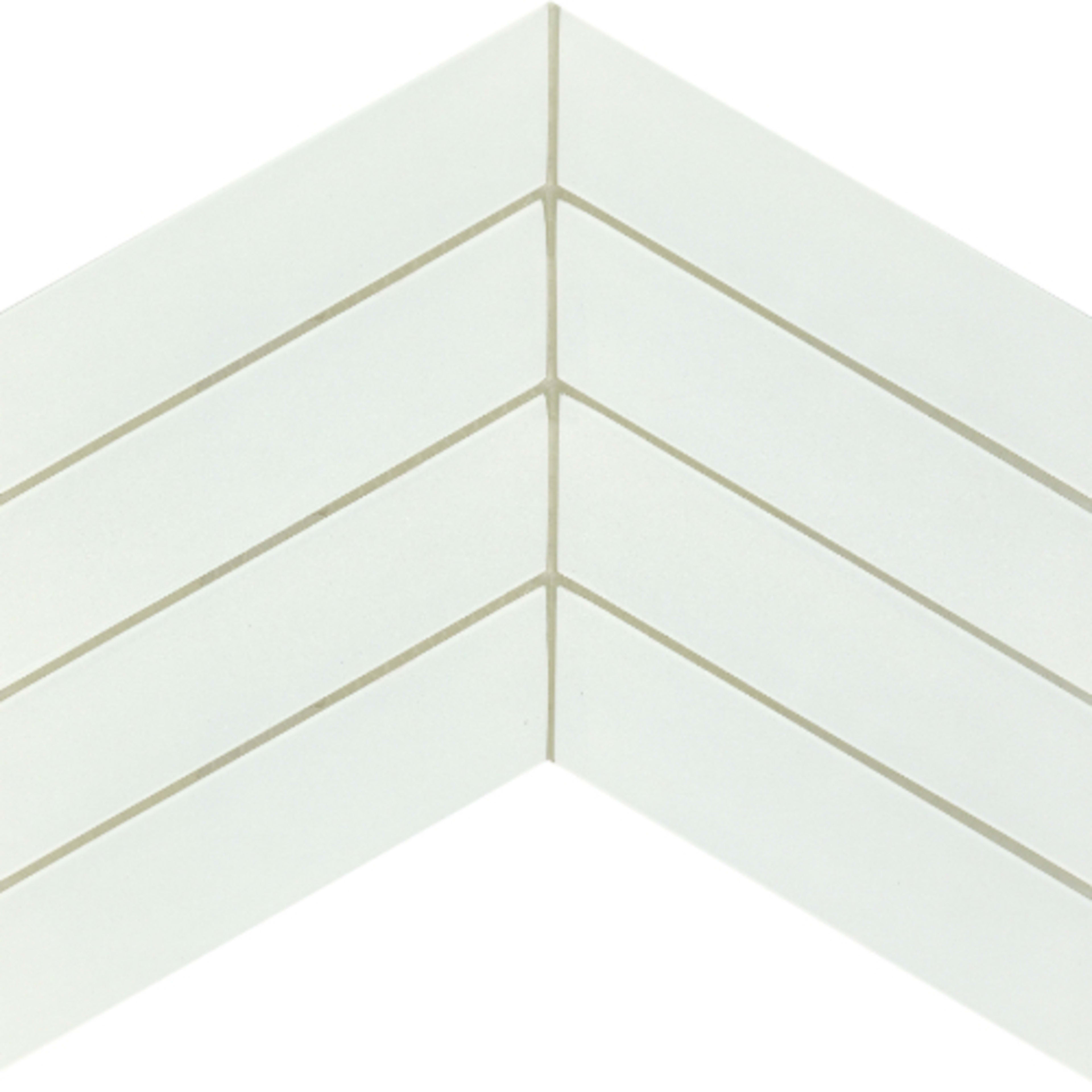 Concept in White Chevron Glass Tile