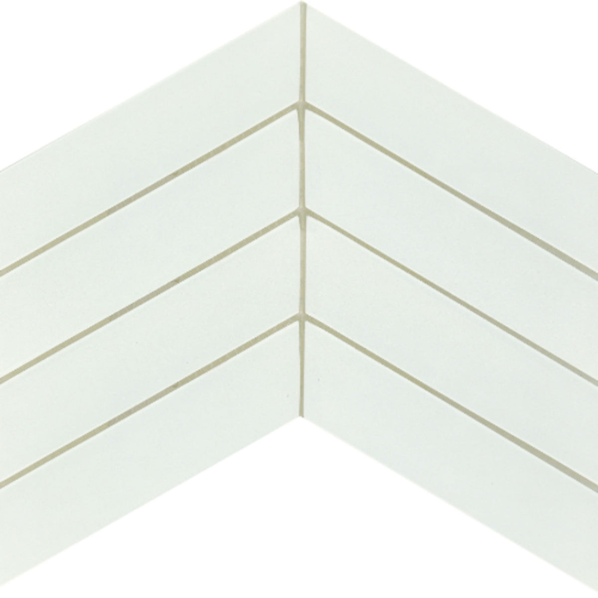 Concept in White Chevron Glass Tile