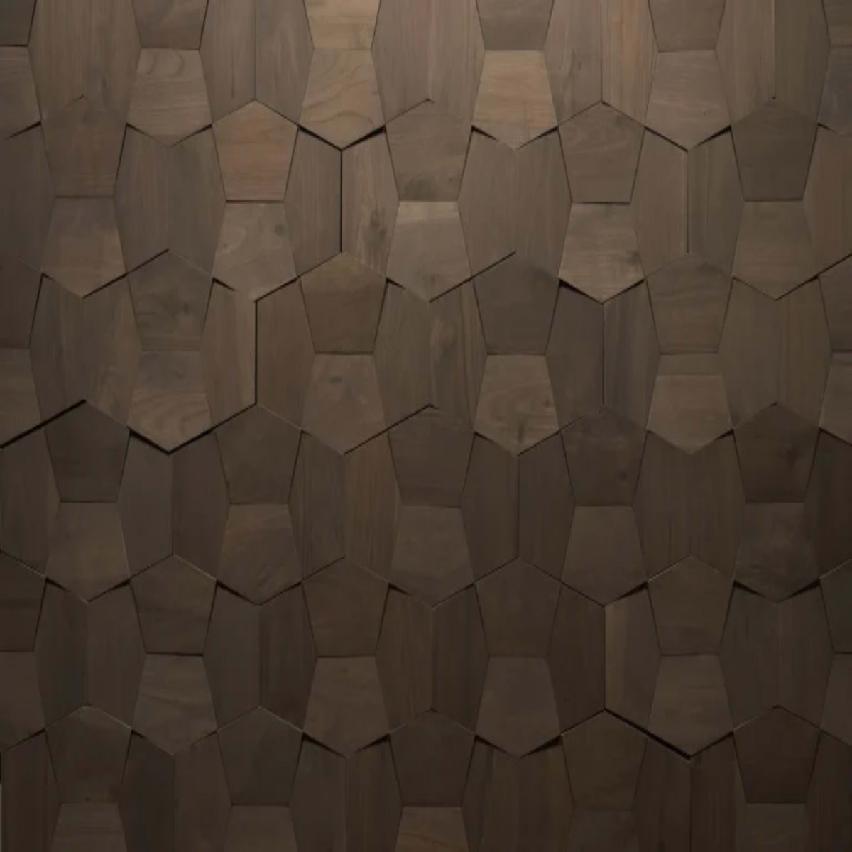 Wall - Motif - Contour in Darkened Walnut Hardwood