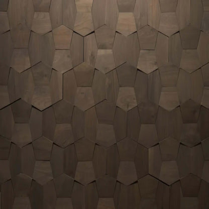 Wall - Motif - Contour in Darkened Walnut Hardwood