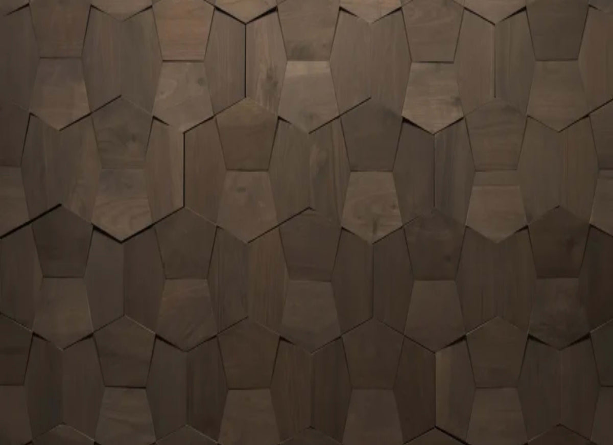 Wall - Motif - Contour in Darkened Walnut