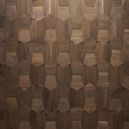 Wall - Motif - Contour in Raw Walnut Hardwood