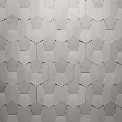 Wall - Motif - Contour in Soft White Hardwood