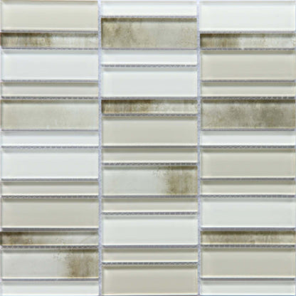 La Vie in Cream Glass Tile