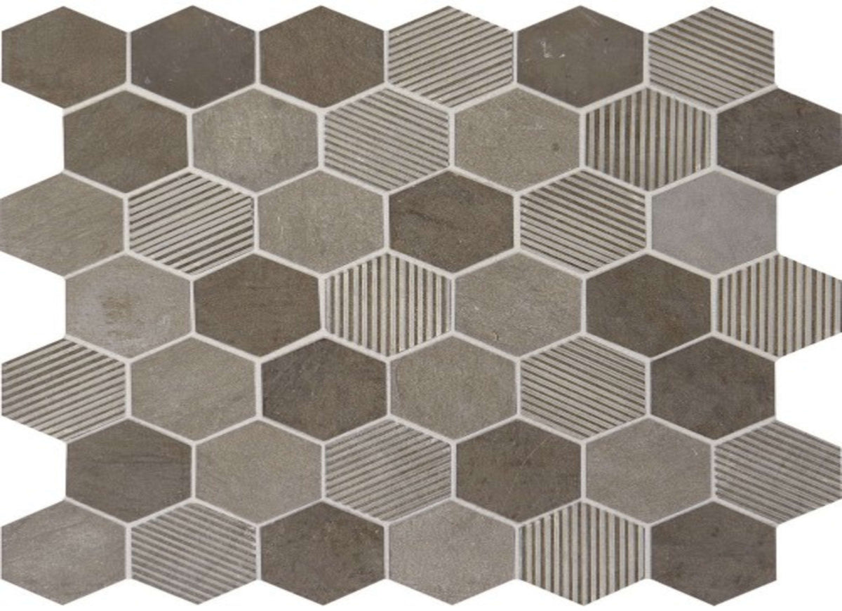Limestone Collection in Moselle Gris Hexagon