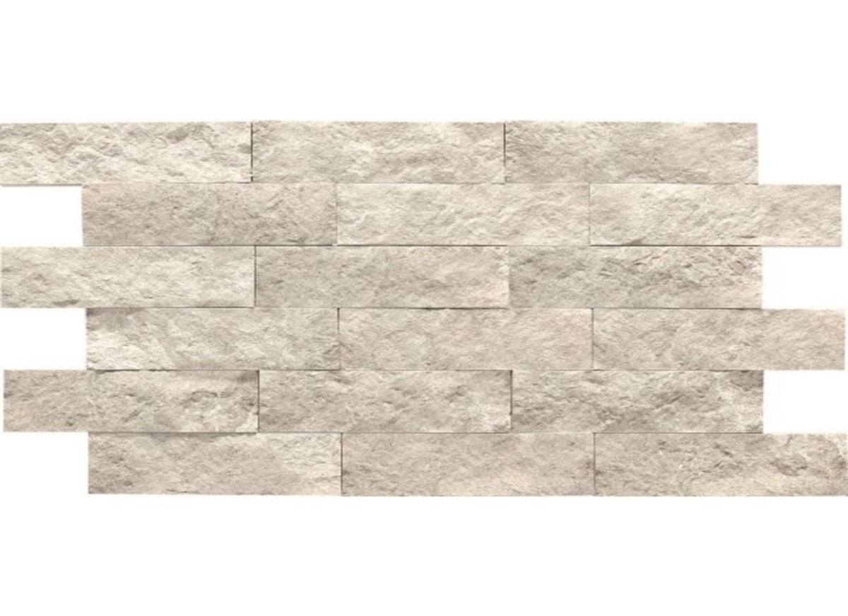Limestone Collection in Arctic Gray 2x6 Brick Joint Polished