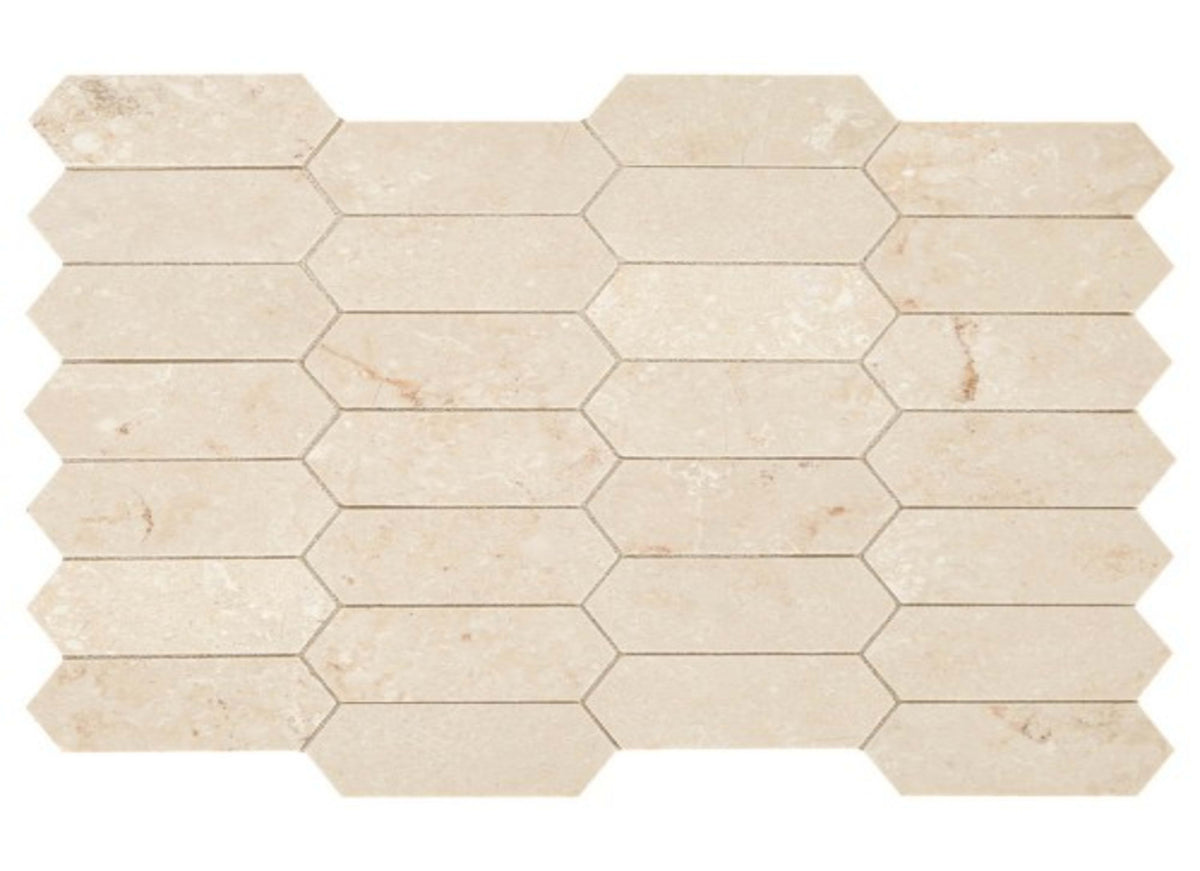 Marble Collection in Latte Elongated Hex