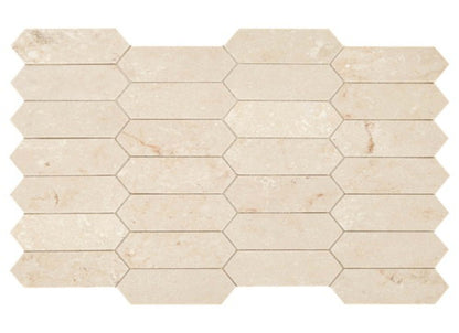 Marble Collection in Latte Elongated Hex