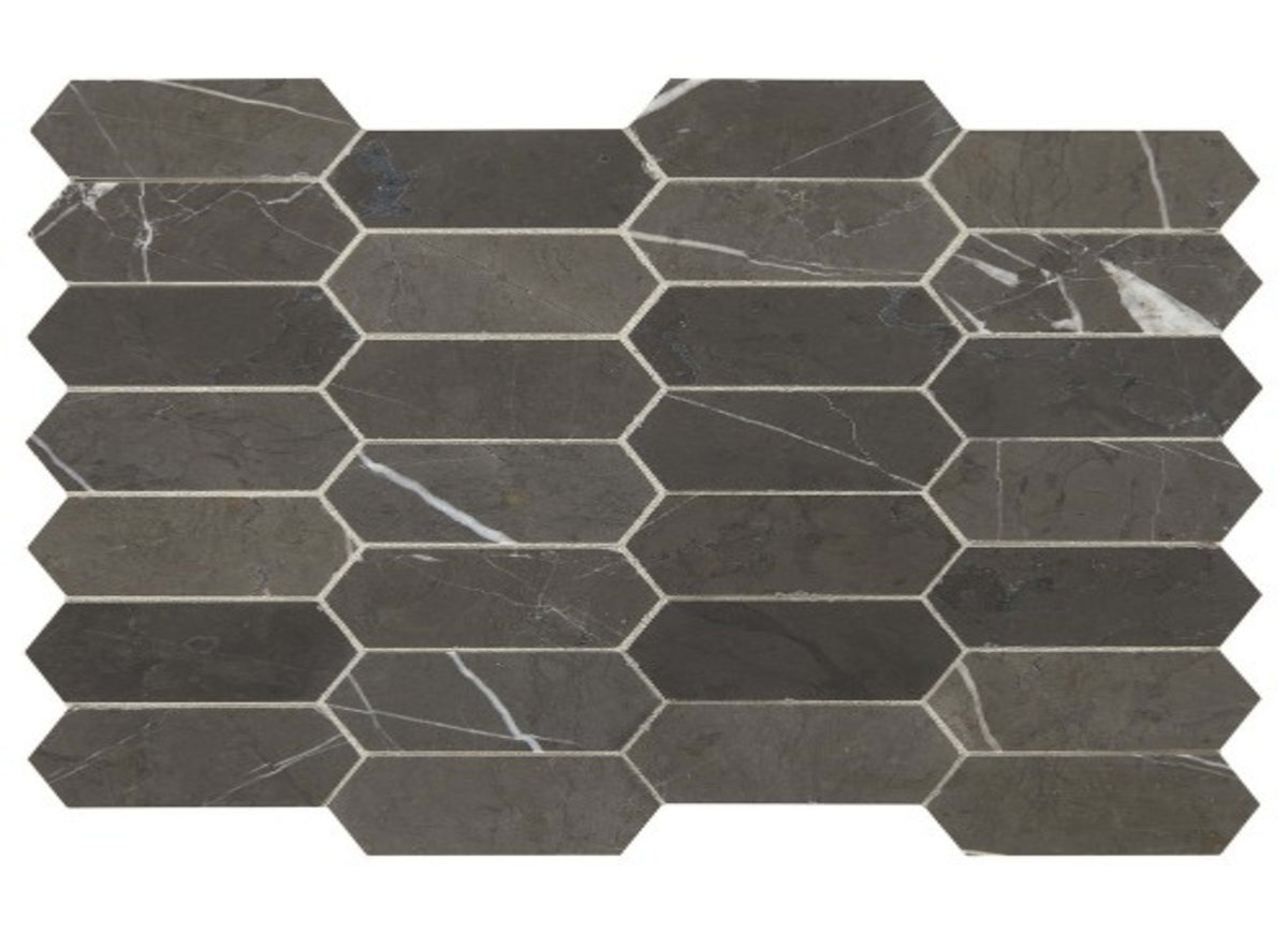 Marble Collection in Antico Scuro Elongated Hex