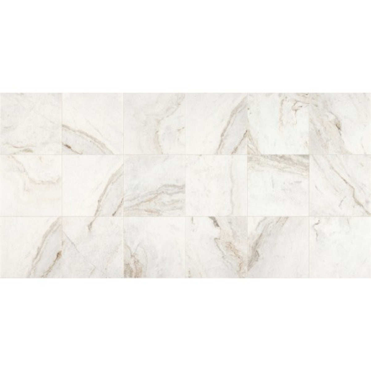 Marble Collection in Daphne White 18x18 Polished Natural Stone