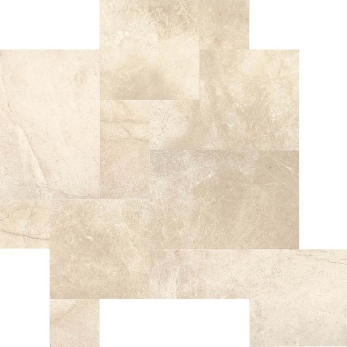 Marble Collection in Phaedra Cream Versailles Pattern 8x16 Natural Stone