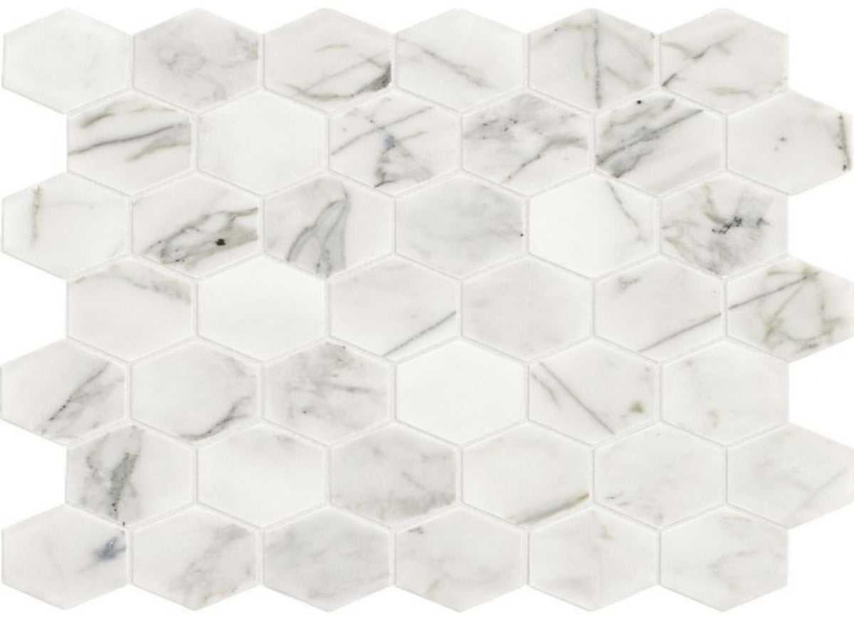 Marble Collection in Venetian Calacatta Hexagon