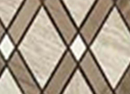Diamond in Wooden White-Athen Gray-Thassos White Listello